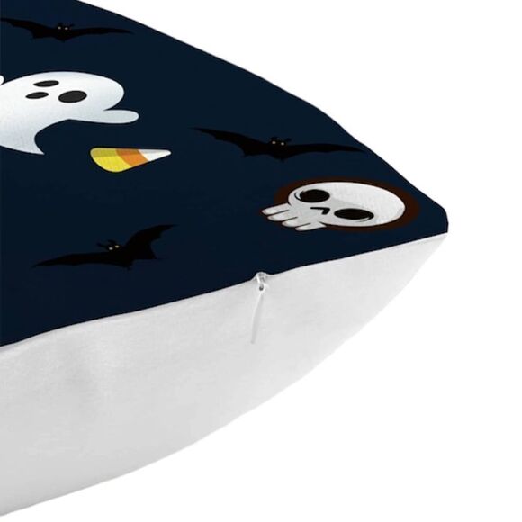 Ghost and Pumpkin Print Pillow Cover - Picture 3 of 5